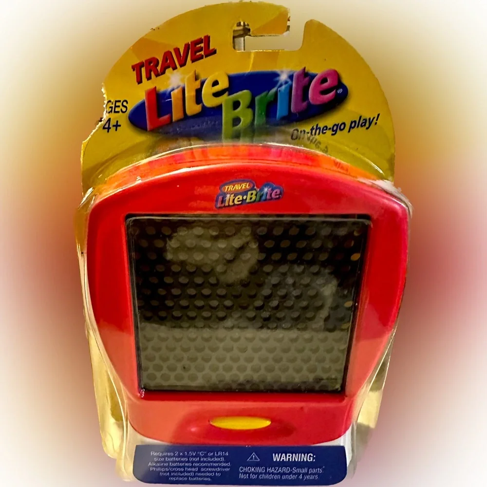 2003 Travel Lite Brite by Hasbro Toy Game Car Plane Creative Light Picture Color
